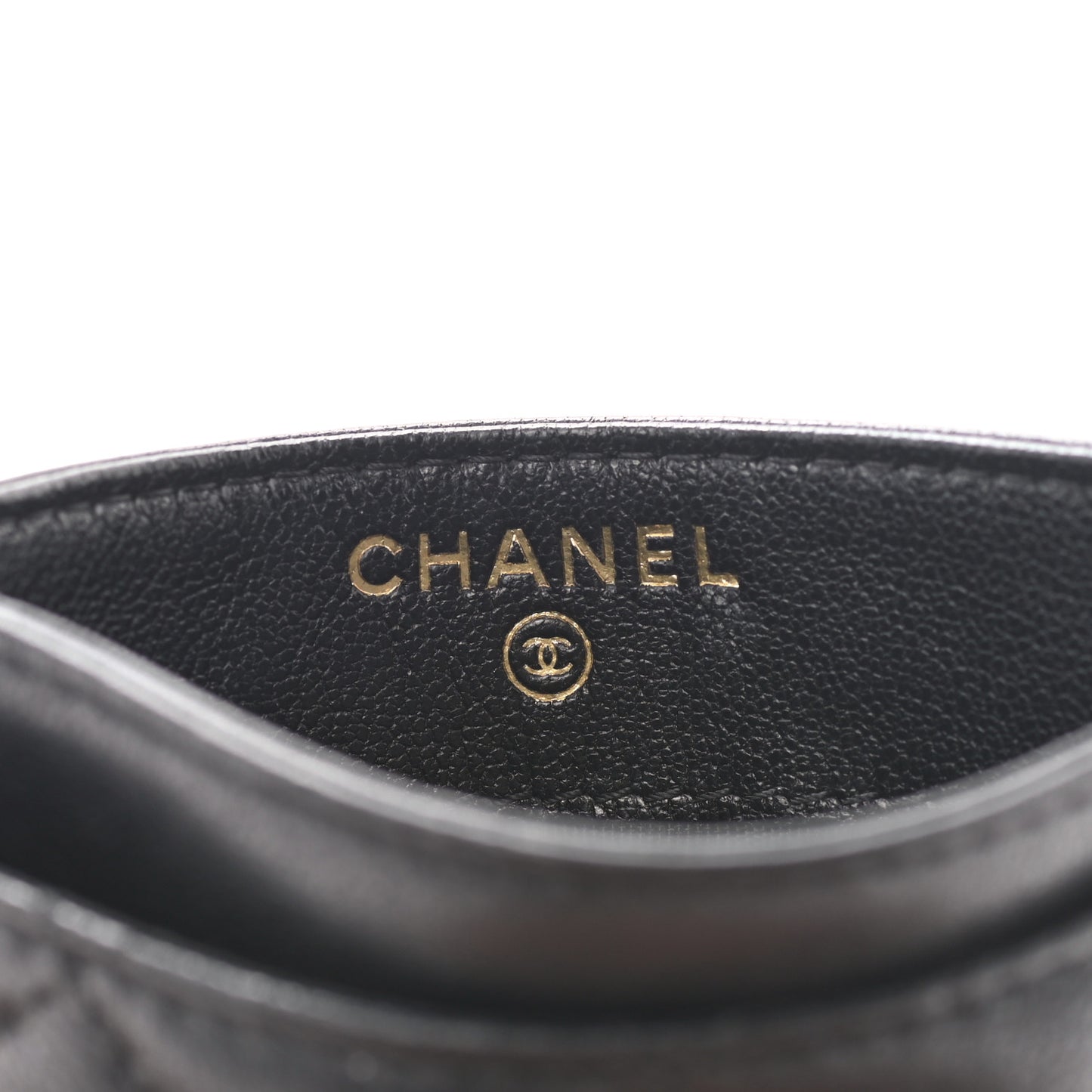 Lambskin Quilted Chanel 19 Card Holder Black