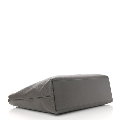 Valentino Garavani Grained Calfskin Rockstud Shoulder Tote Graphite 4 of 13