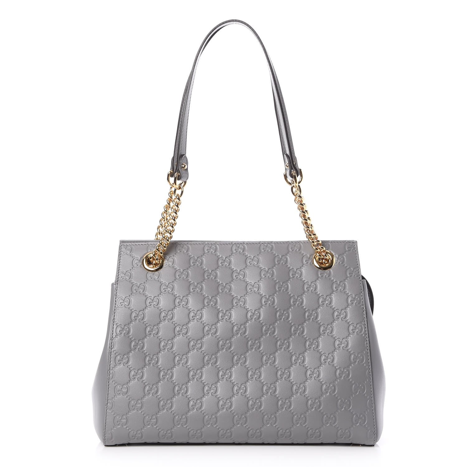 Gucci Soft Guccissima Signature Medium Shoulder Tote Bag Deep Grey 1 of 7