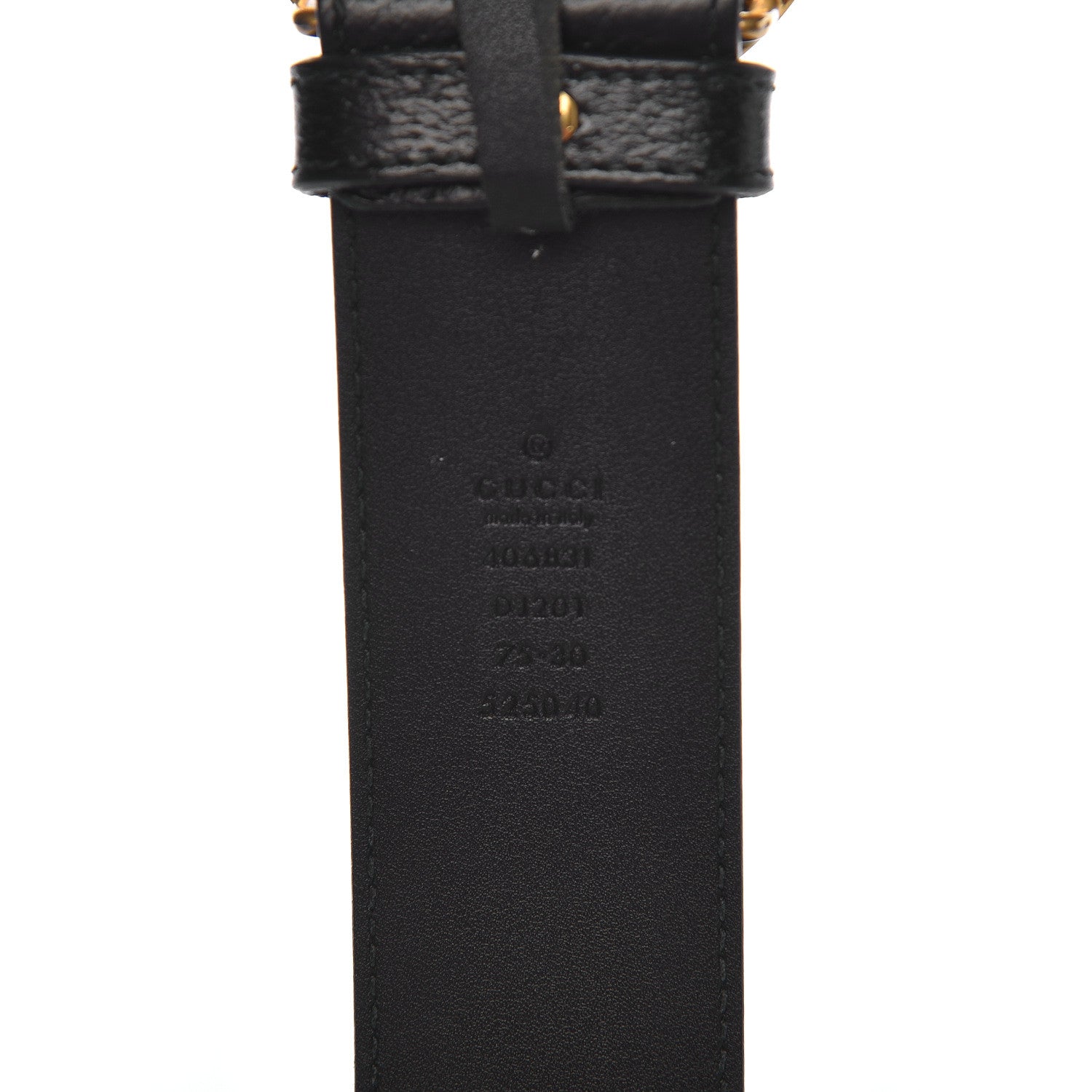 Gucci Textured Calfskin Double G 40mm Belt 75 30 Black 4 of 7