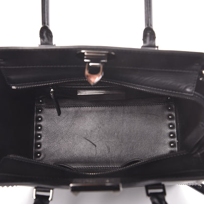 Valentino Garavani Vitello Small Rockstud Double Handle Tote Black 6 of 14