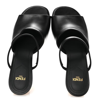 Fendi Calfskin Fendi First 95mm Slide Sandals 38 Black 2 of 8