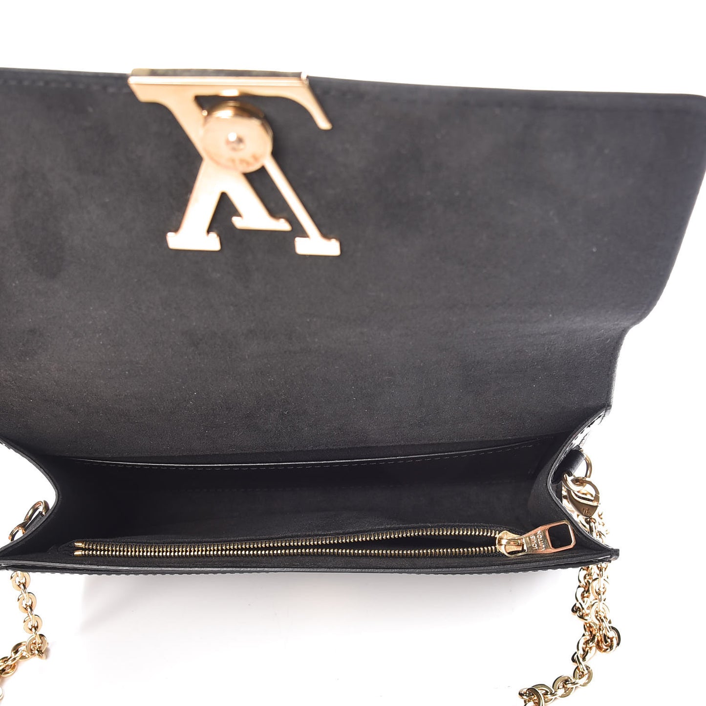 Calfskin Chain Louise GM NM Black