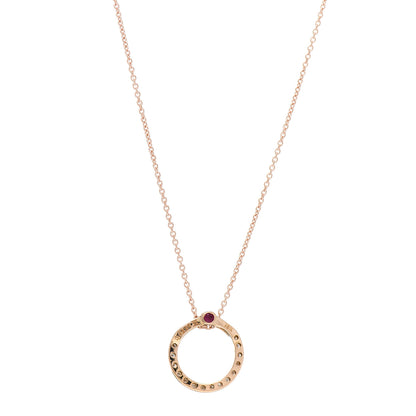 Roberto Coin 18K Rose Gold Diamond Tiny Treasures Circle Pendant Necklace 5 of 5