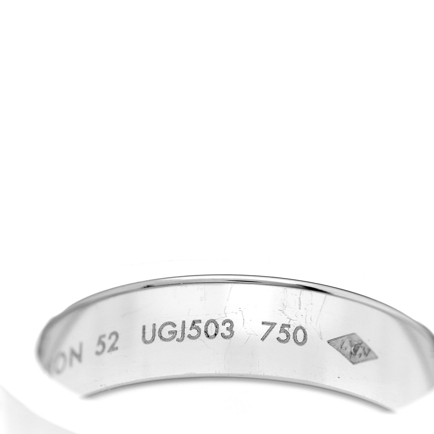 Louis Vuitton 18K White Gold Empreinte Ring 53 6.25 4 of 5
