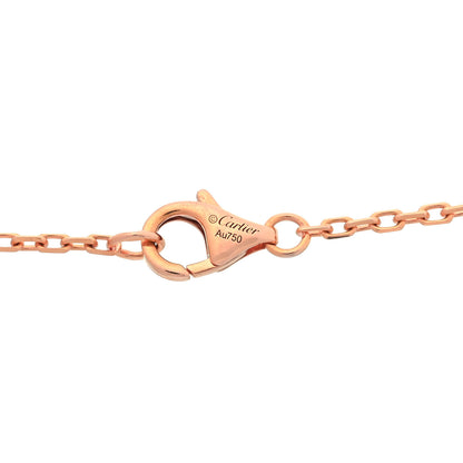 Cartier 18K Pink Gold Diamond Interlocking LOVE Paved Necklace 4 of 4