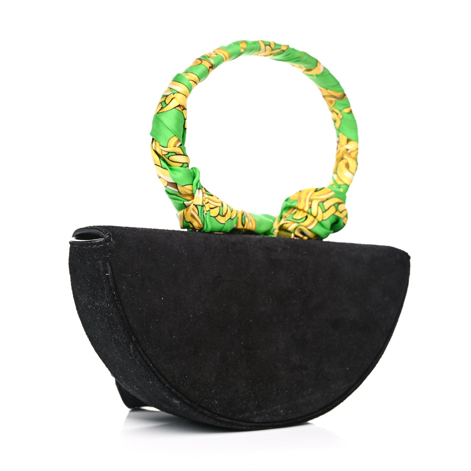 Balenciaga Suede Opera Clutch Bag Black 2 of 5