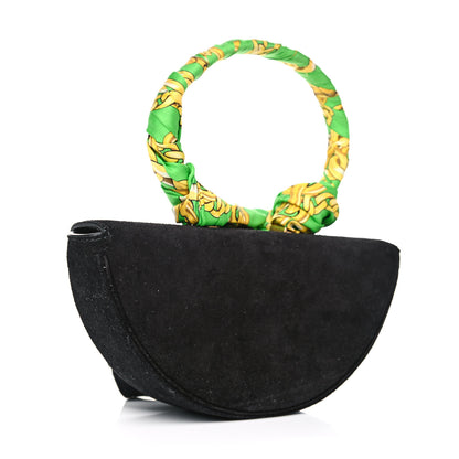 Balenciaga Suede Opera Clutch Bag Black 2 of 5