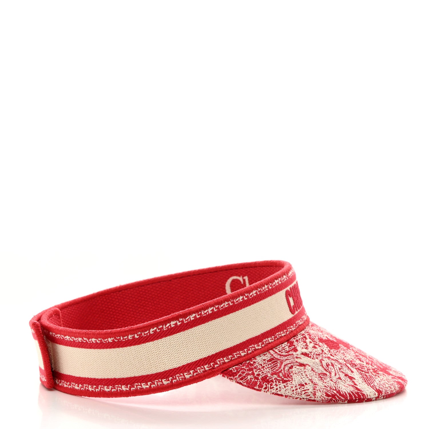 Christian Dior Toile De Jouy Reverse Visor Red 5 of 7