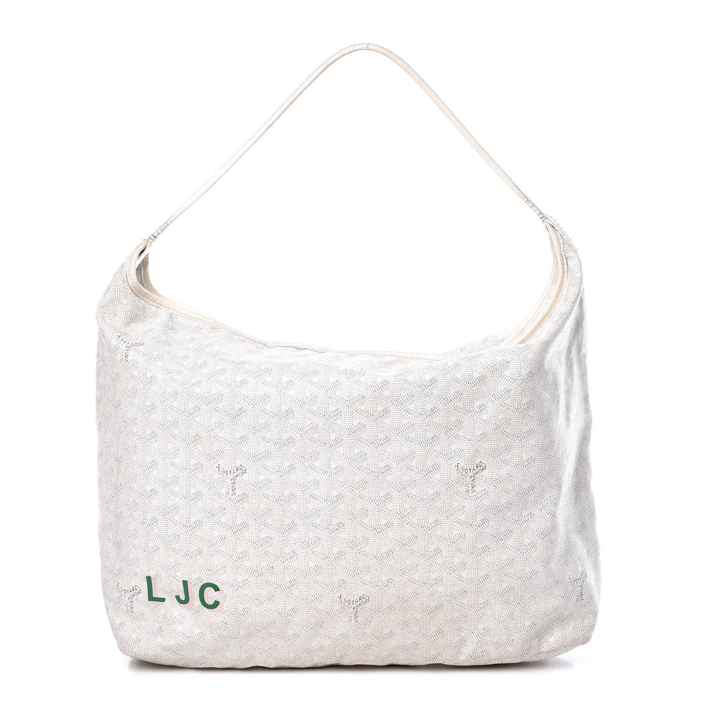 Goyardine Fidji Zip Hobo White