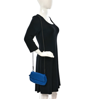 Bottega Veneta Nappa Intrecciato Small Chain Crossbody Cobalt 2 of 12