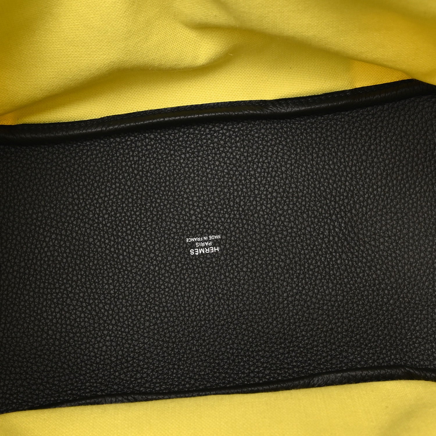 Hermes Militaire Canvas Taurillon Clemence  Wooly Wooly Pursangle MM Tote Jaune Black 5 of 10