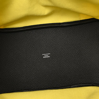 Hermes Militaire Canvas Taurillon Clemence  Wooly Wooly Pursangle MM Tote Jaune Black 5 of 10