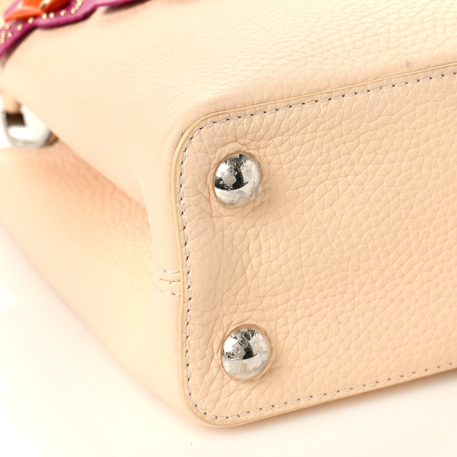 Louis Vuitton Taurillon Mechanical Flowers Capucines BB Dune 7 of 8
