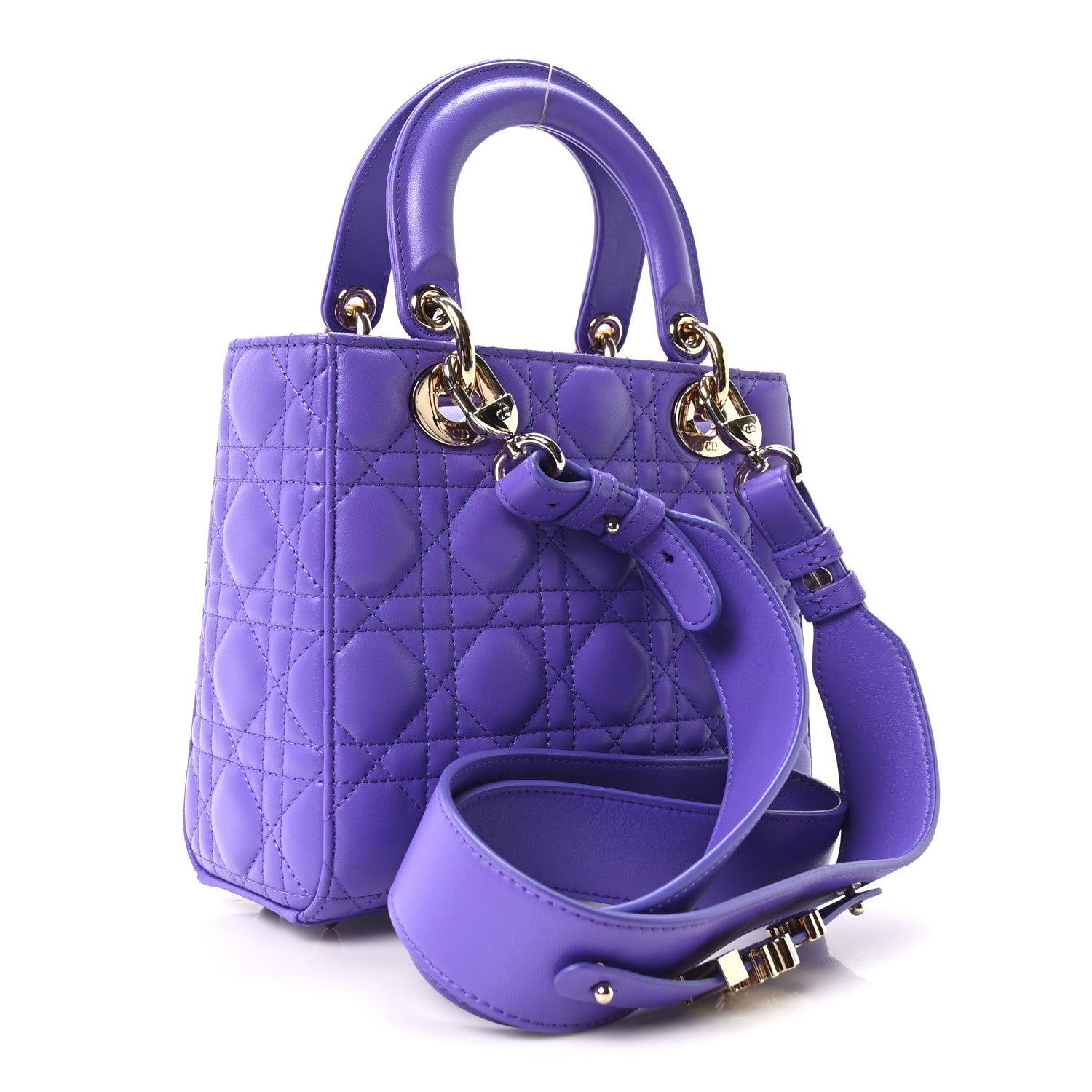 Christian Dior Lambskin Cannage Small My ABCDior Lady Dior Purple 3 of 10