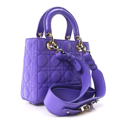 Christian Dior Lambskin Cannage Small My ABCDior Lady Dior Purple 3 of 10