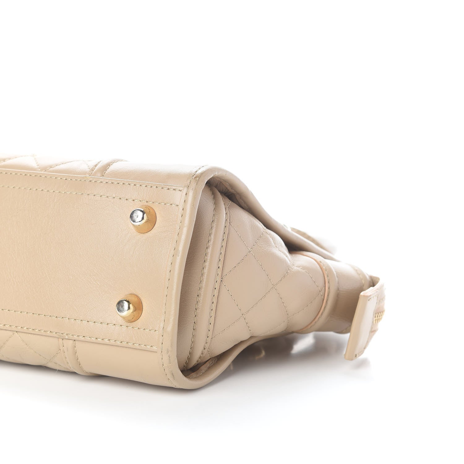 Burberry Quilted Calfskin Mini Manor Tote Beige 9 of 12