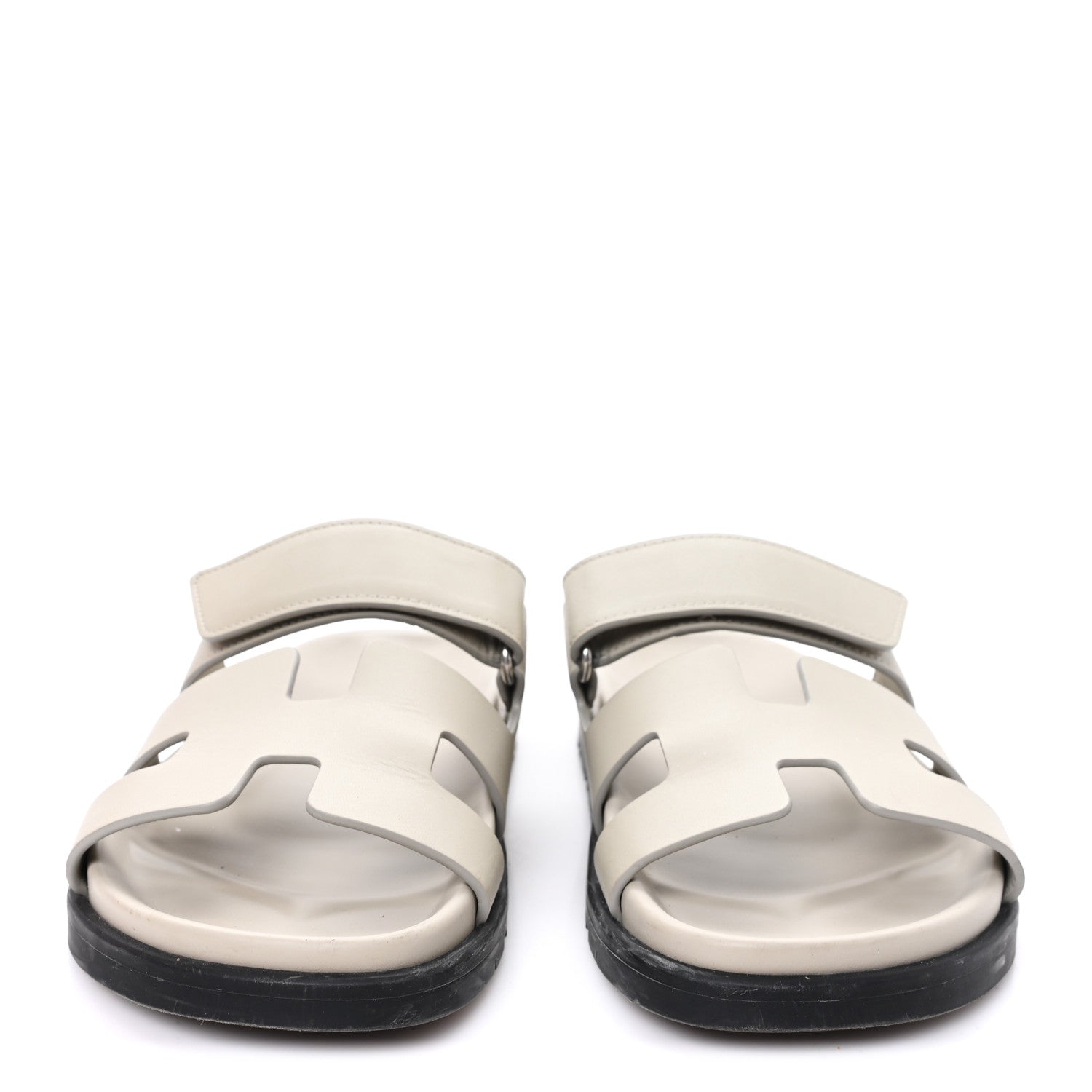 Hermes Calfskin Womens Chypre Sandals 36.5 Beige Esquisse 1855332