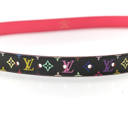 Louis Vuitton Monogram Multicolor LV Initiales Belt 80 32 Black Grenade 5 of 6