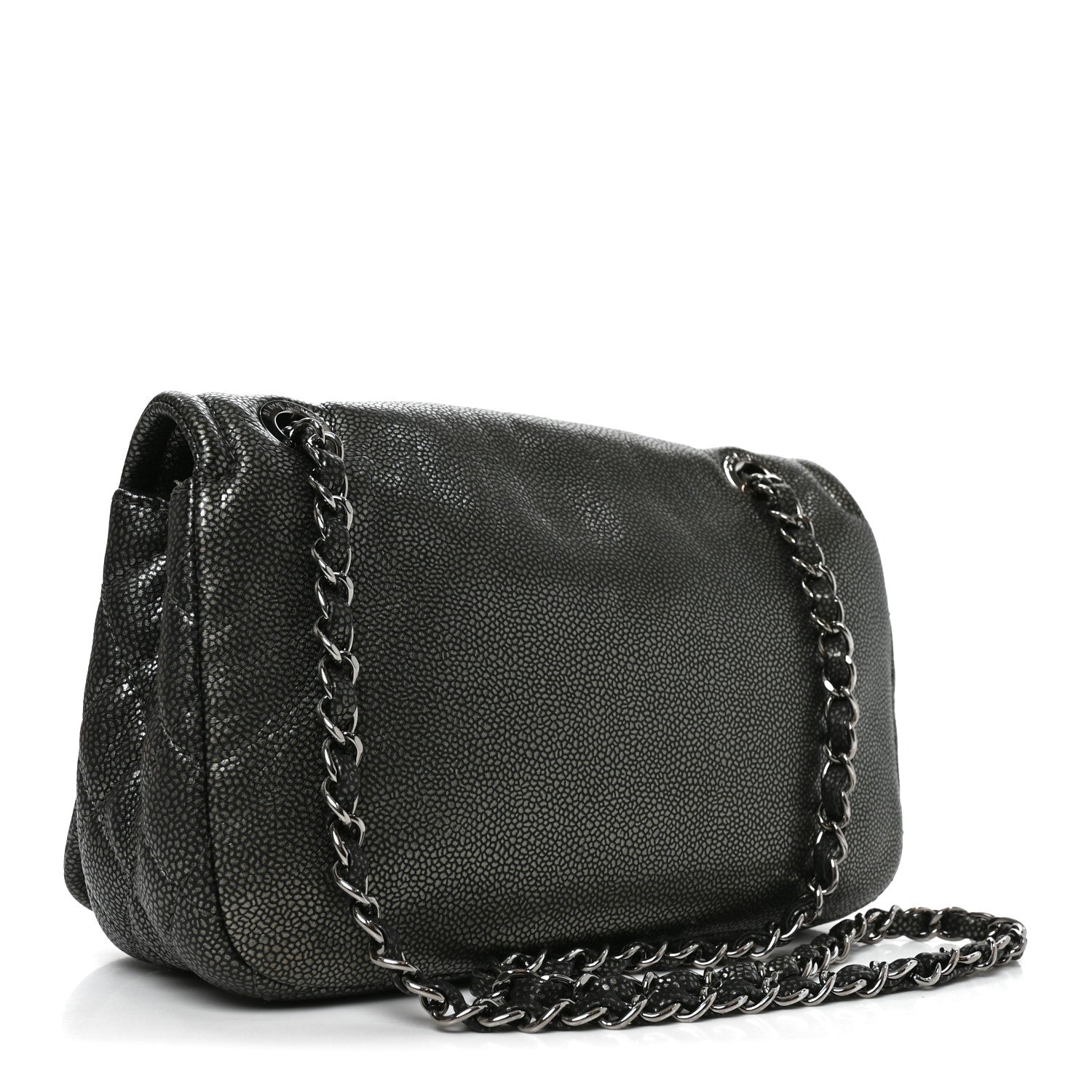 Chanel Metallic Caviar Medium Timeless CC Flap Dark Silver 3 of 10