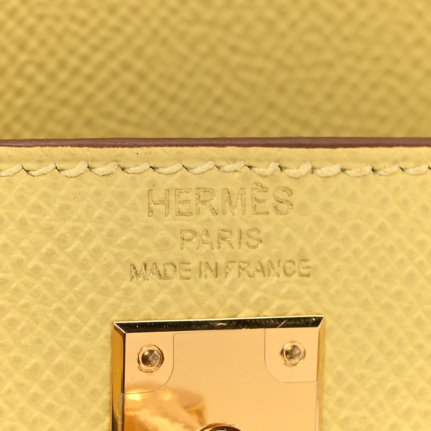 Hermes Epsom Kelly Sellier 25 Jaune Poussin 6 of 11