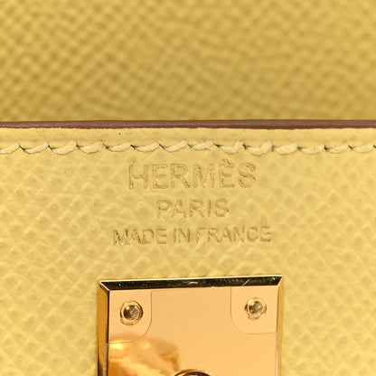 Hermes Epsom Kelly Sellier 25 Jaune Poussin 6 of 11