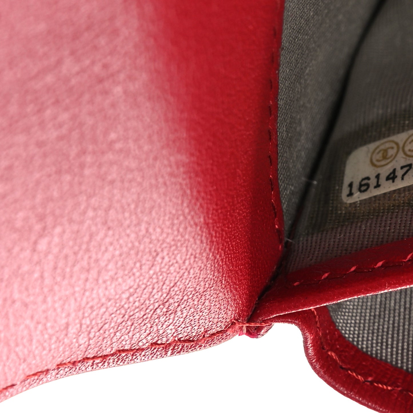 Caviar Timeless CC Large Gusset Flap Wallet Light Red