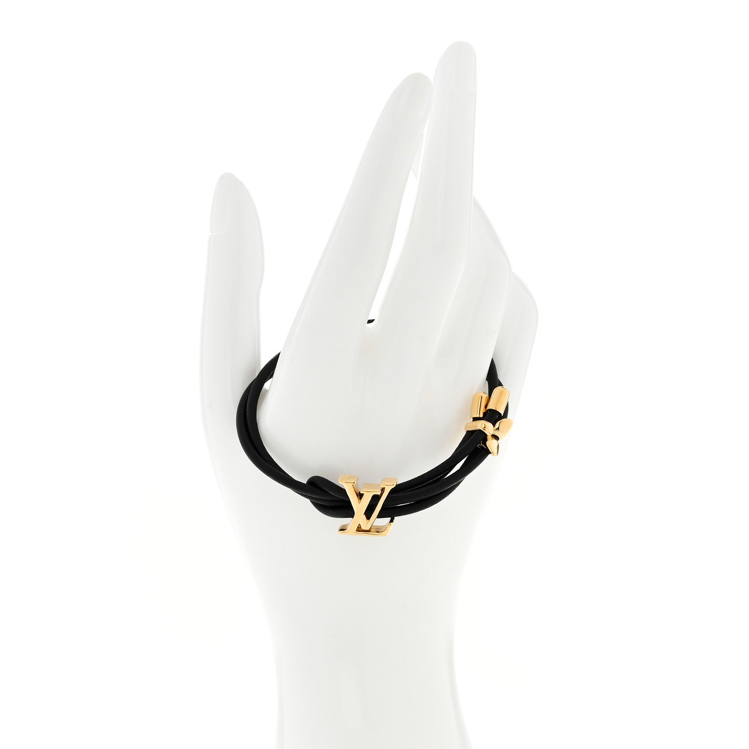 Louis Vuitton Calfskin LV Bloom Bracelet Black 2 of 6