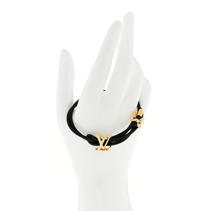 Louis Vuitton Calfskin LV Bloom Bracelet Black 2 of 6