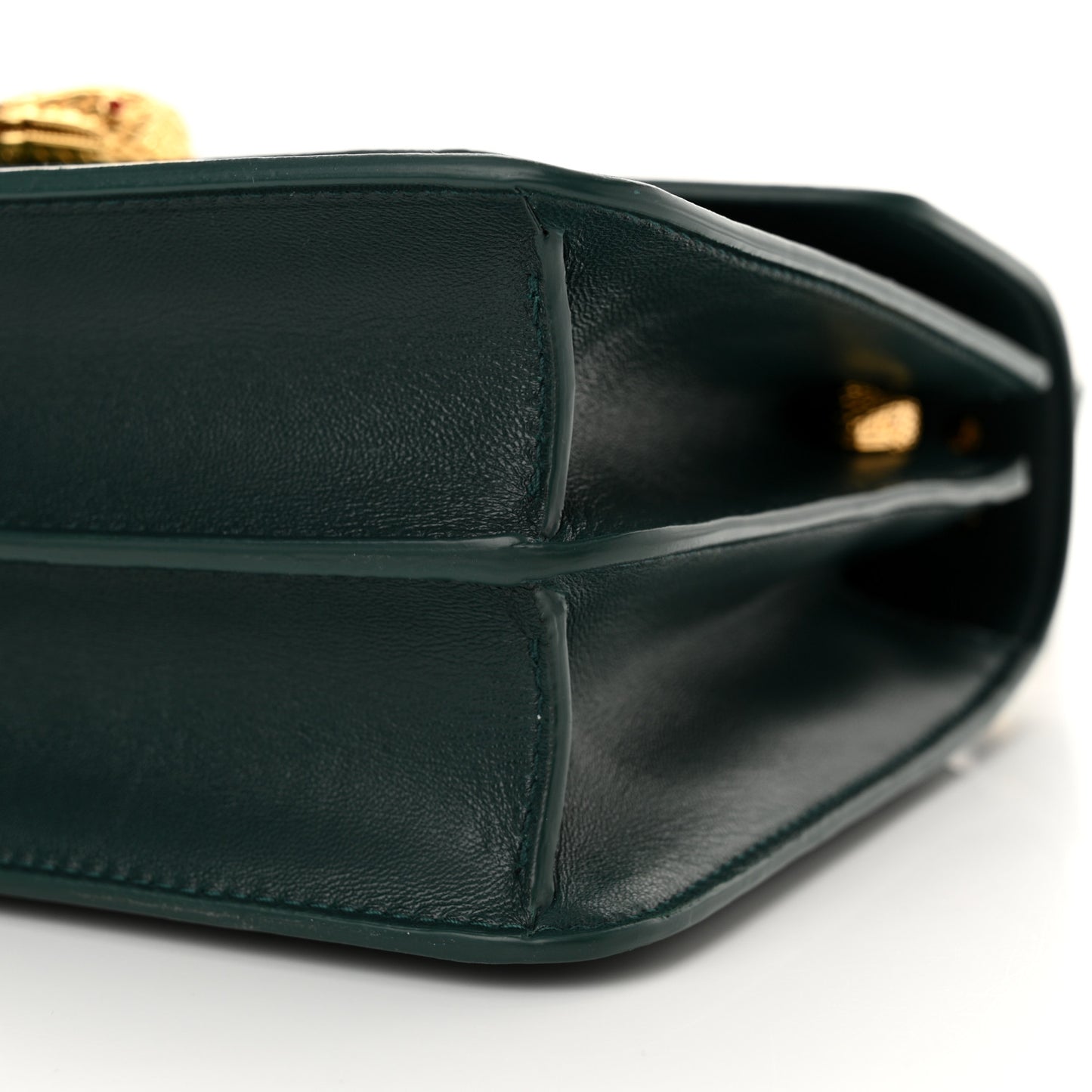 Nappa Monochrome Serpenti Forever Large Maxi Chain Crossbody Bag Forest Emerald