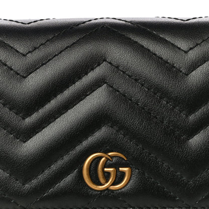 Gucci Calfskin Matelasse GG Marmont Medium Wallet Black 7 of 9