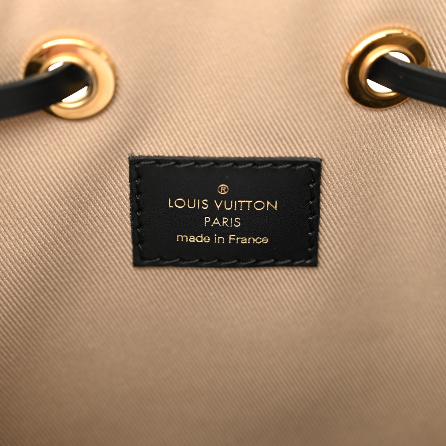 Cotton Monogram Embroidered Neonoe MM Beige Black