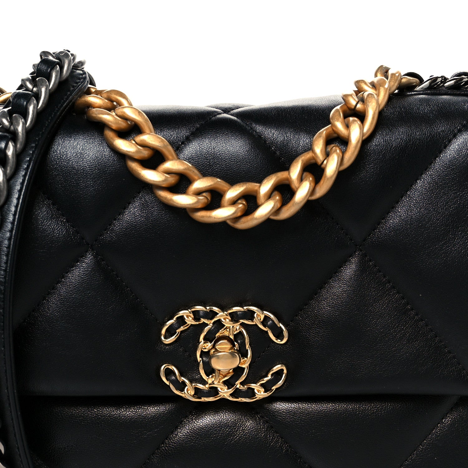 Chanel Goatskin Quilted Medium Chanel 19 Flap Black 8 of 11