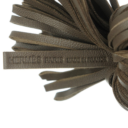 Hermes Lambskin Carmen Tassel Key Holder Etoupe 3 of 3