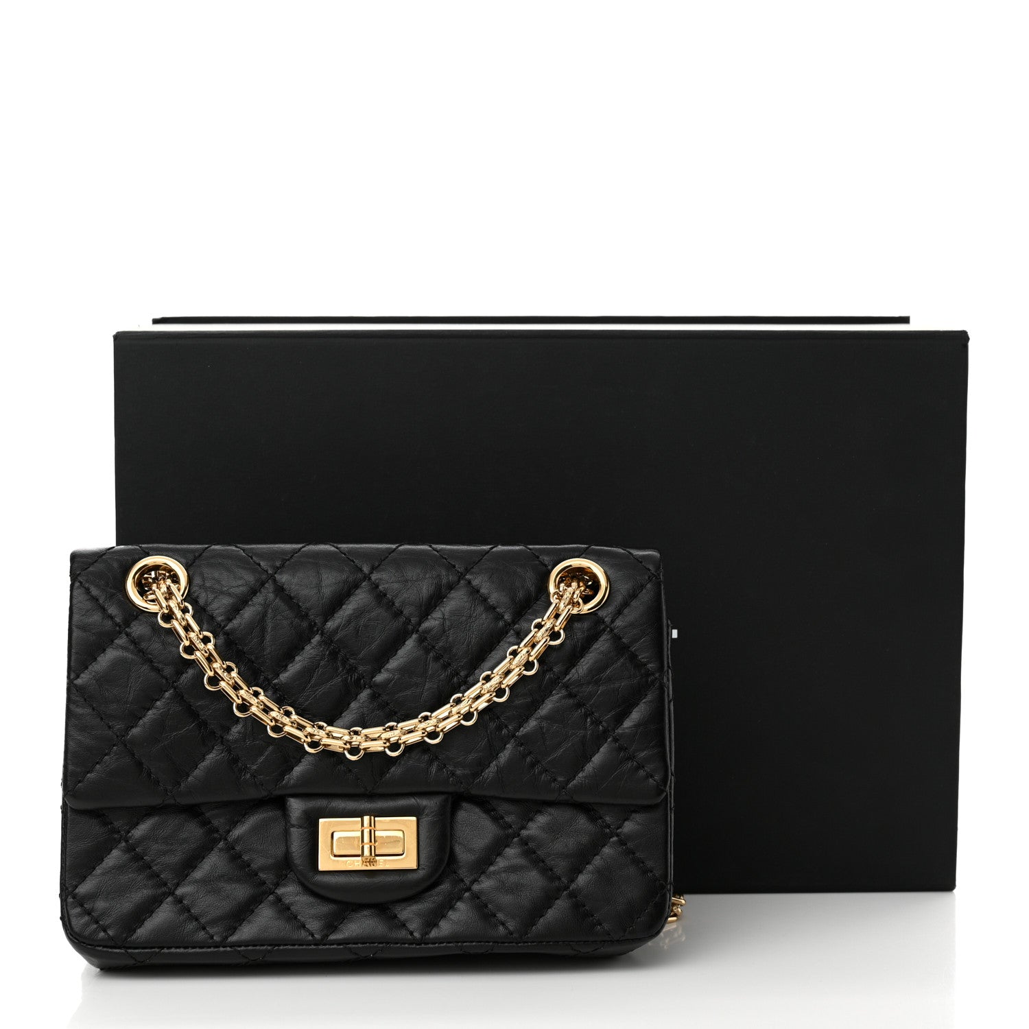Chanel Aged Calfskin Quilted 2.55 Reissue Mini Flap Black 11 of 11