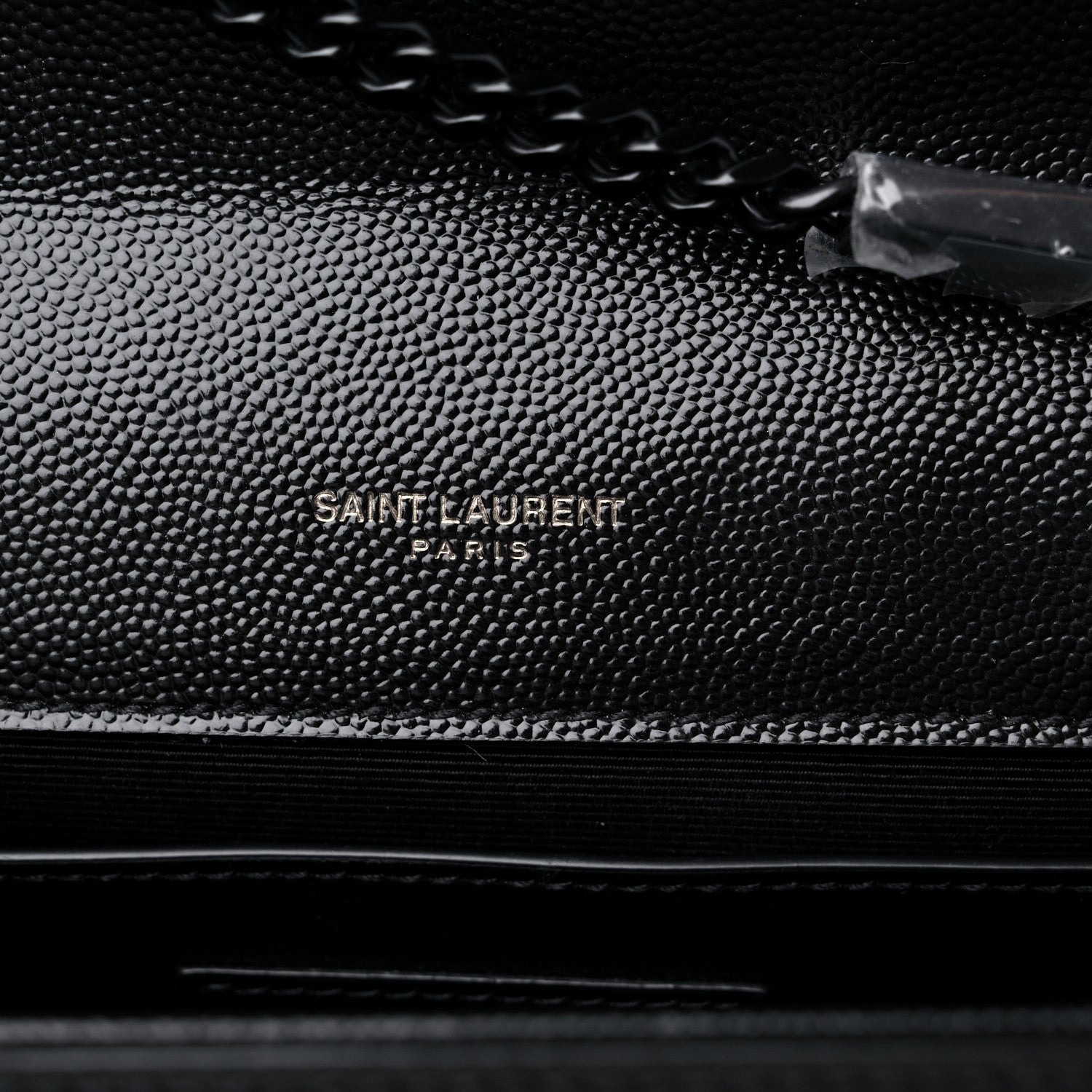 Saint Laurent Grain De Poudre Medium Classic Monogram Kate Satchel Black 6 of 9