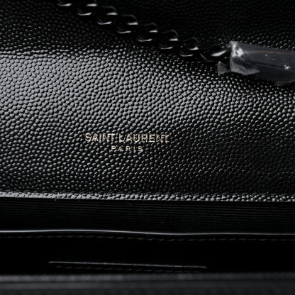 Saint Laurent Grain De Poudre Medium Classic Monogram Kate Satchel Black 6 of 9