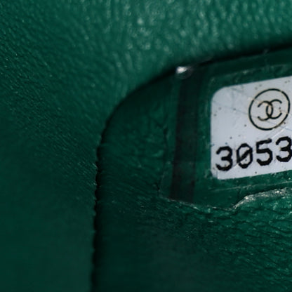 Chanel Caviar Quilted Jumbo Double Flap Green 12 of 18