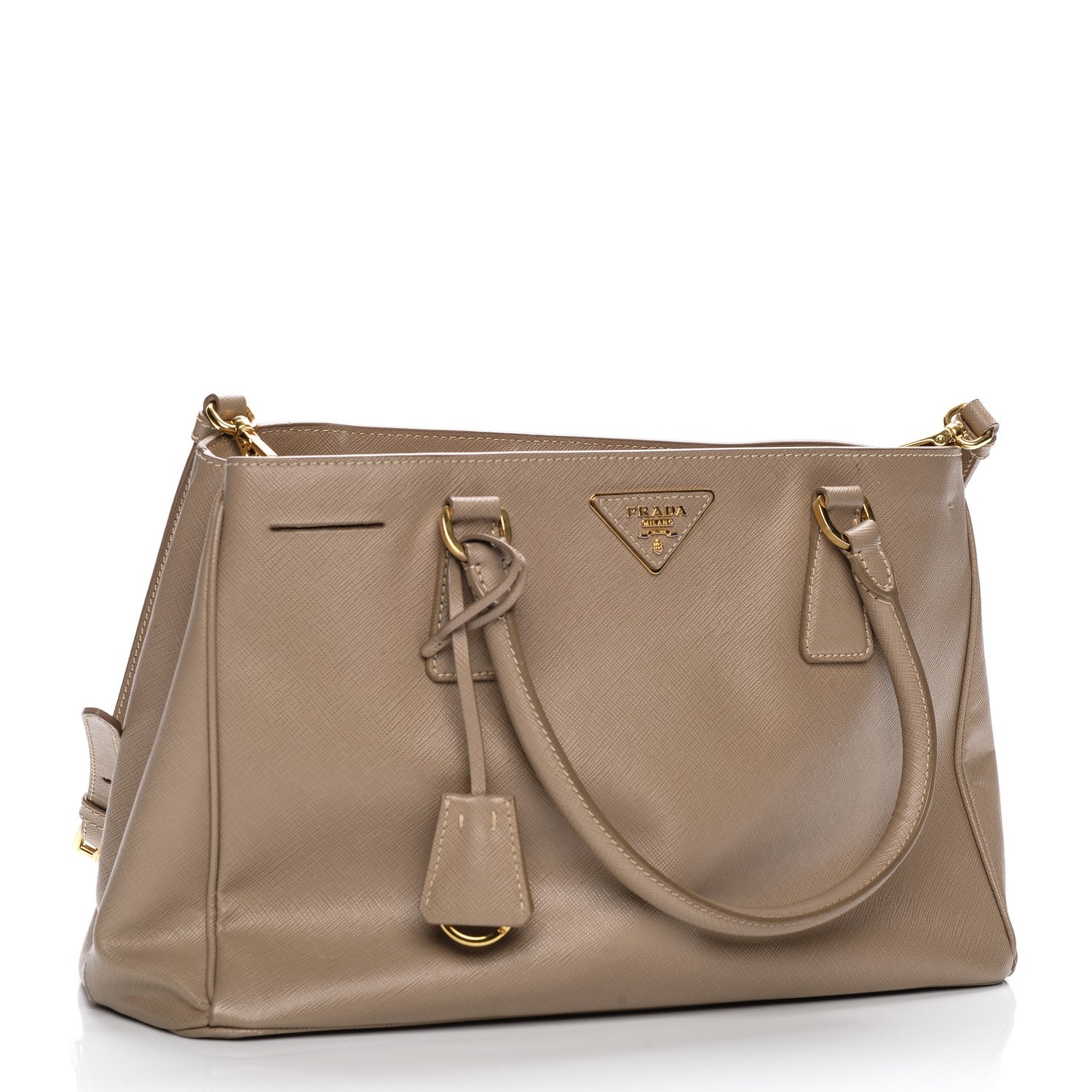 Prada Saffiano Lux Small Tote Argilla 11 of 12