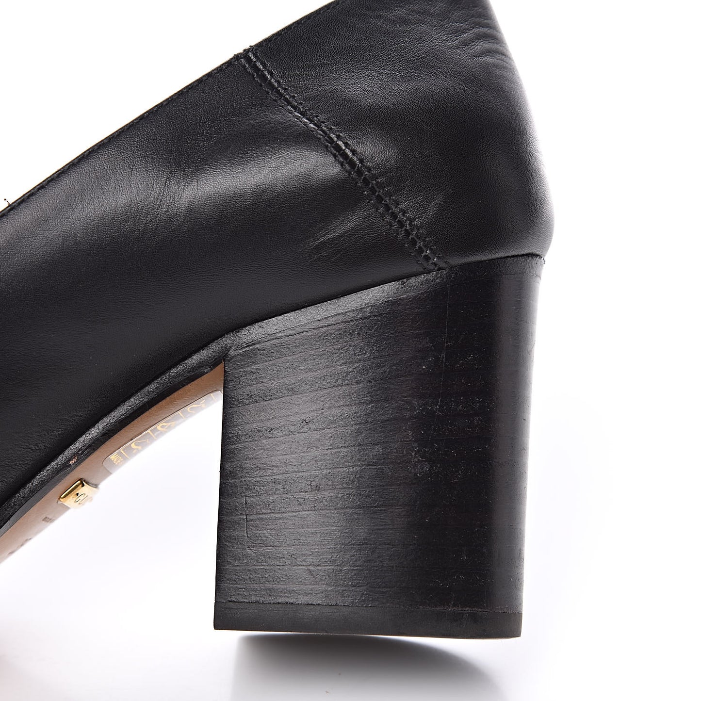 Calfskin Web Peyton Loafer Pumps 35 Black