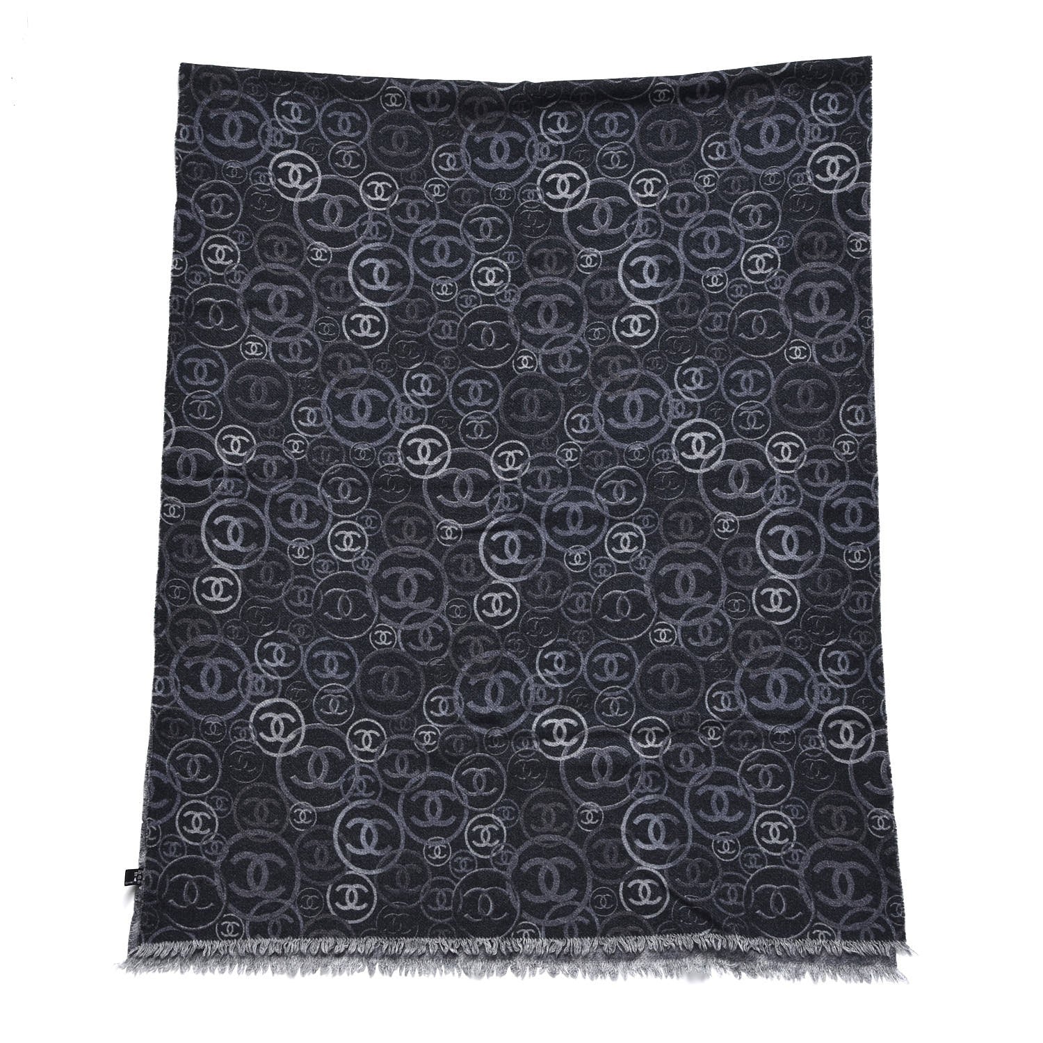 Chanel Cashmere CC Scarf Grey 3 of 6