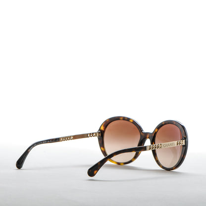 Chanel Chain Oval Summer Sunglasses 5353 Tortoise 4 of 8
