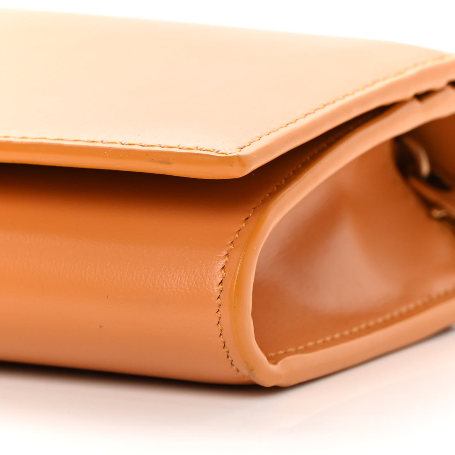 Saint Laurent Calfskin Monogram Chain Card Case Orange 10 of 12