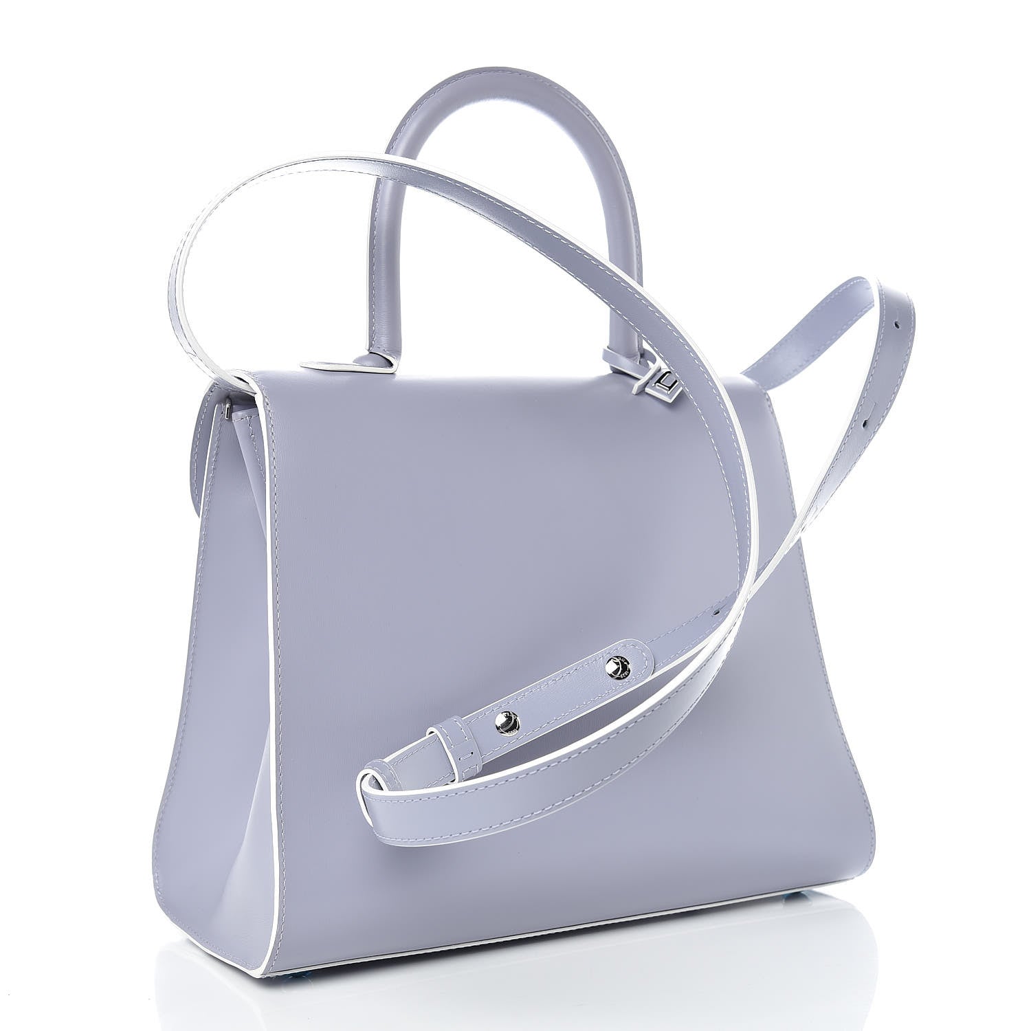 Delvaux Box Calfskin MM Brillant Satchel Lilac 3 of 11