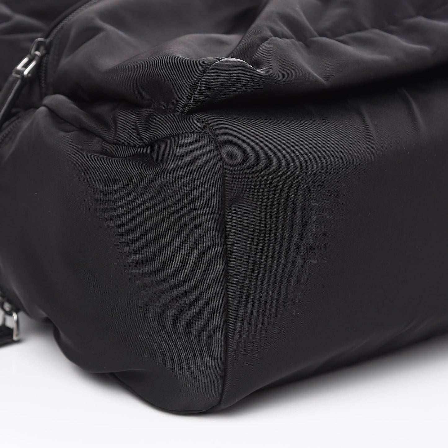 Nylon Montagna Saffiano Day Backpack Black