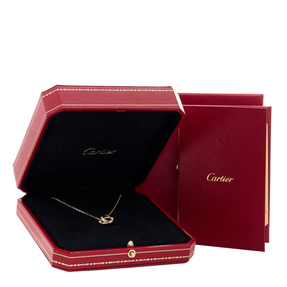 Cartier 18K Pink Gold Diamond Interlocking LOVE Paved Necklace 4 of 4