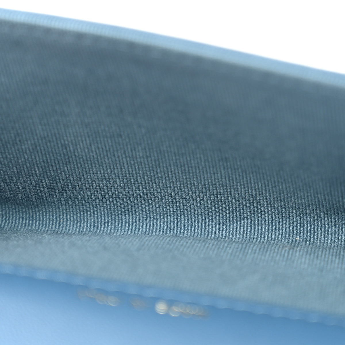 Lambskin Quilted Flap Card Holder Wallet Dark Blue