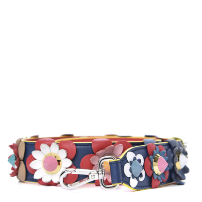 Fendi Vitello Dolce Flowerland Studded Strap You Blue Corallo Multicolor 1 of 6