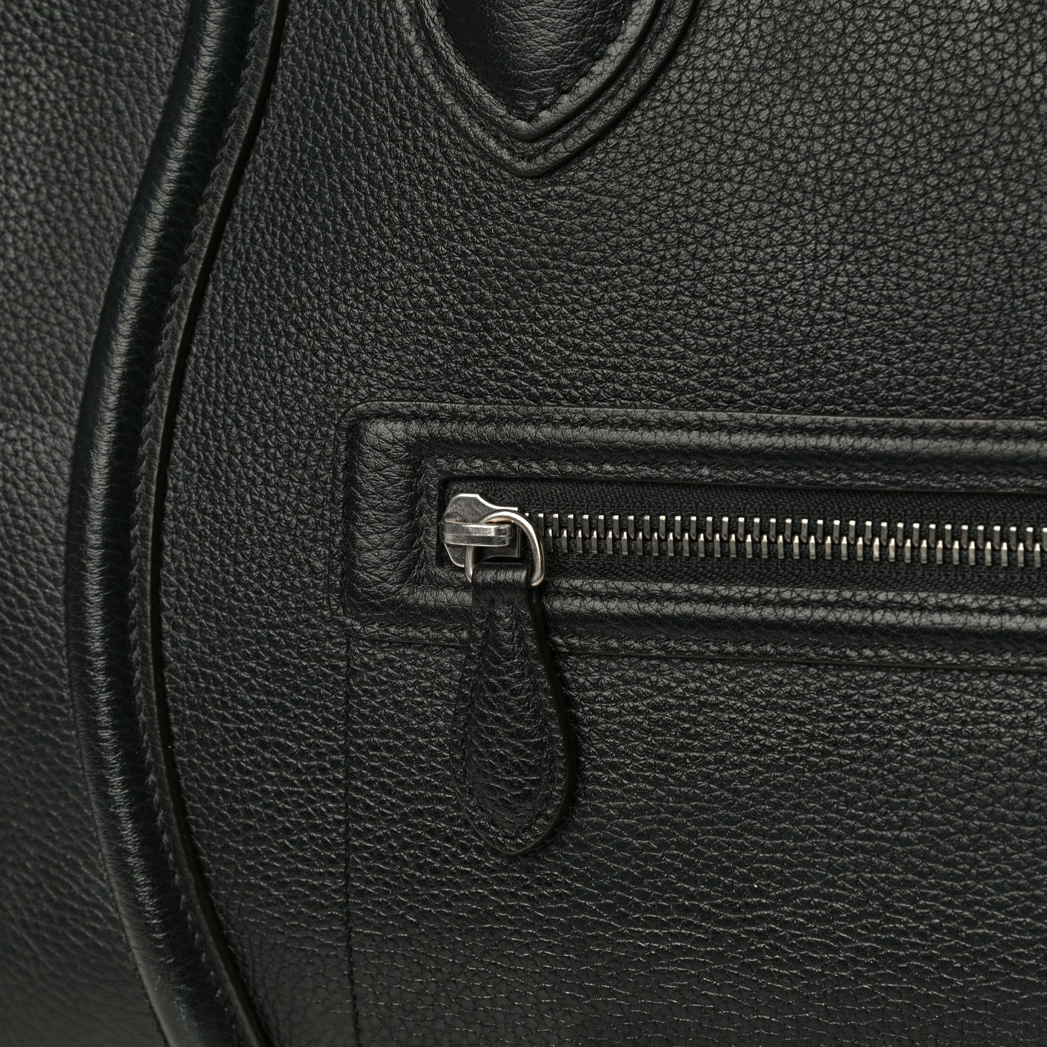 Celine Drummed Calfskin Mini Luggage Black 12 of 14
