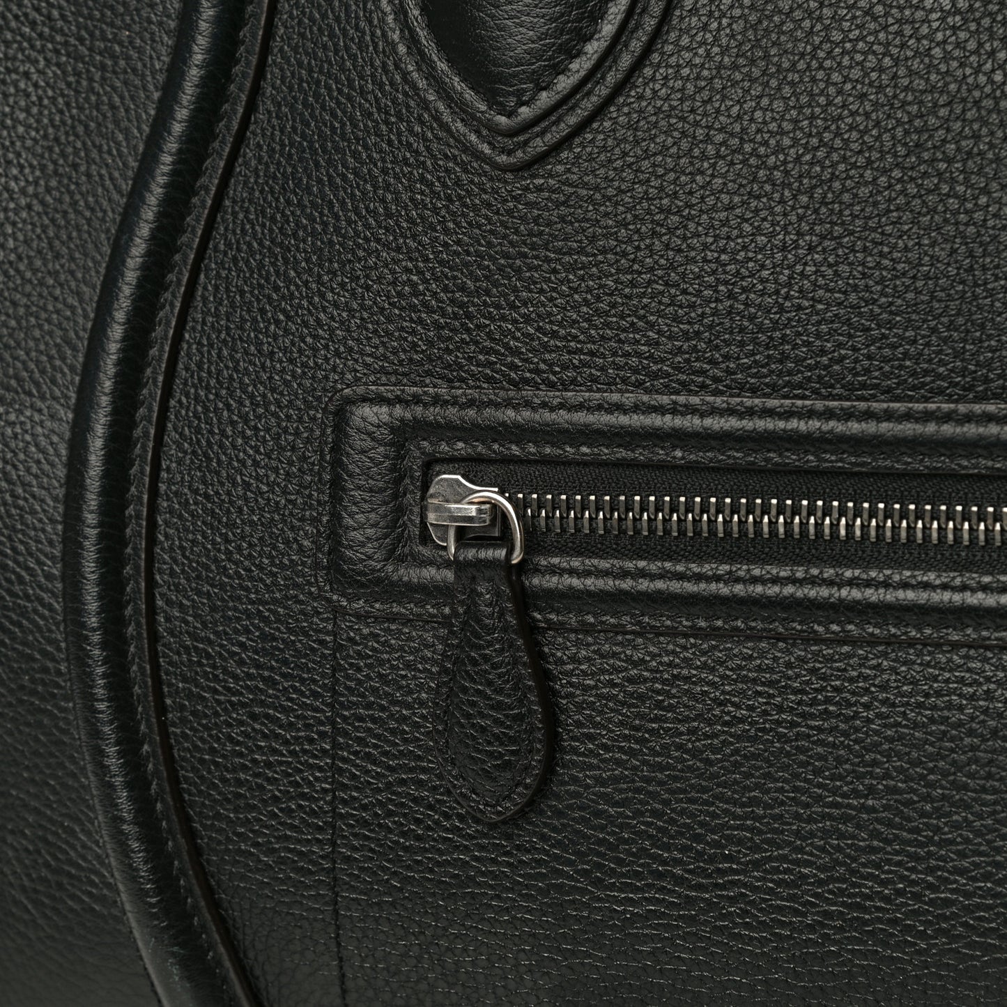Drummed Calfskin Mini Luggage Black